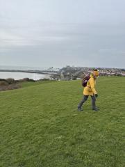Heading out from Folkestone - just about to start the big climb